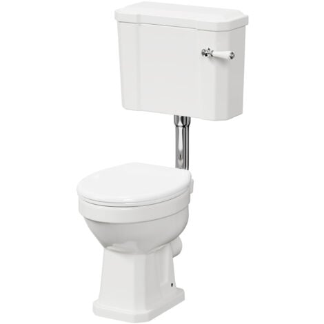 Windsor Traditional Toilet Pan and Low Level Cistern with Soft Close ...