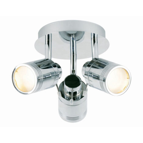 Forum Spa Scorpius Polished Chrome 260mm 3 Lamp Plate Can Spotlight - SPA-27405-CHR (1/4)