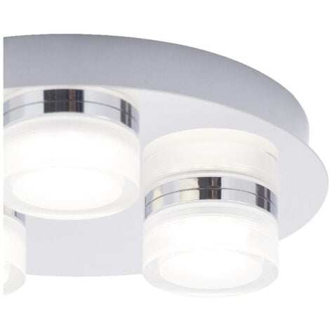 Forum Spa Amalfi Polished Chrome 260mm 3 Lamp Plate LED Flush Ceiling Light - SPA-31736-CHR