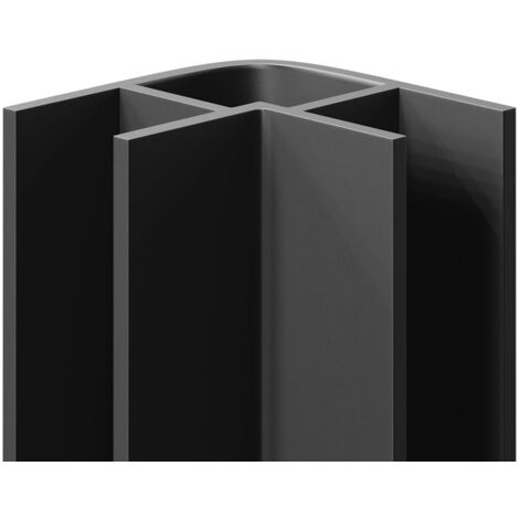 WholePanel 5mm Matt Black Anodised Aluminium Wall Panel External Corner Trim