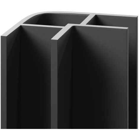 WholePanel 5mm Matt Black Anodised Aluminium Wall Panel External Corner Trim