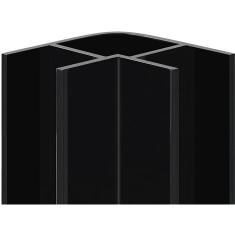 WholePanel 10mm Black Wall Panel External Corner Trim