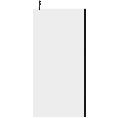 Colore 8mm Clear Glass Matt Black 1850mm x 900mm Walk In Shower Screen including Wall Channel and Support Bar (1/3)