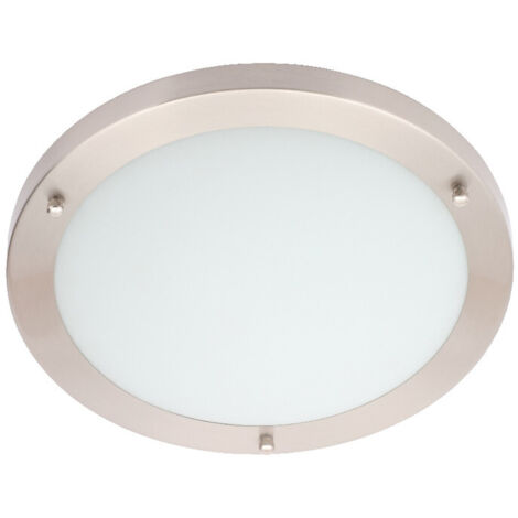 Forum Spa Delphi Satin Nickel 310mm Large LED Flush Ceiling Light - SPA-34047-SNIC (1/3)