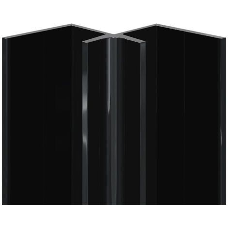 WholePanel 10mm Black Wall Panel Internal Corner Trim