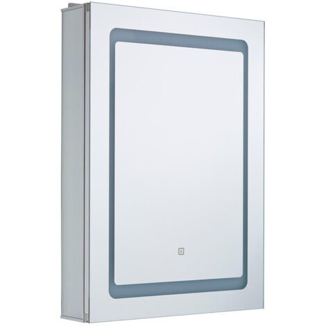Forum Spa Arte 500mm x 700mm 1 Door Illuminated LED Mirrored Cabinet with Touch Switch and Shaver Socket - SPA-35707 (1/5)