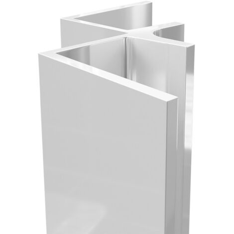 WholePanel 10mm Bright Polished Aluminium Wall Panel Internal Corner Trim