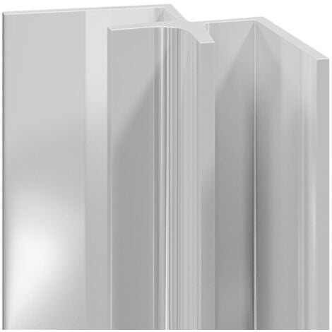 WholePanel 5mm Bright Polished Aluminium Wall and Ceiling Panel Internal Corner Trim