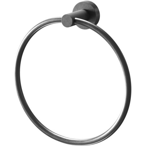 Colore Gunmetal Grey Industrial Style Wall Mounted Towel Ring