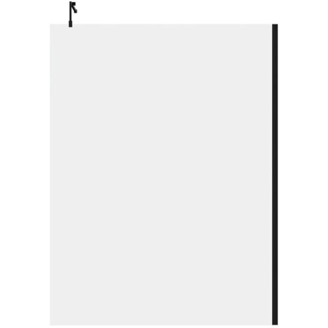 Colore 8mm Clear Glass Matt Black 1850mm x 1400mm Walk In Shower Screen including Wall Channel and Support Bar (1/3)