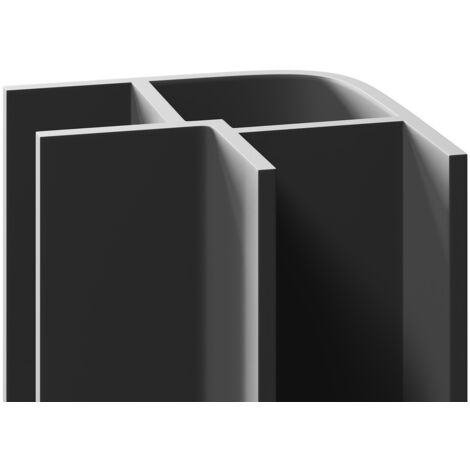WholePanel 10mm Grey Wall Panel External Corner Trim