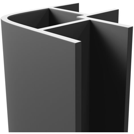 WholePanel 10mm Grey Wall Panel External Corner Trim