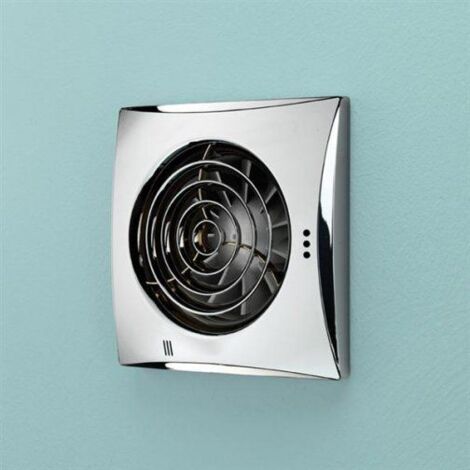 HiB Hush Chrome Wall Mounted Extractor Fan with Timer - 33100 (1/3)