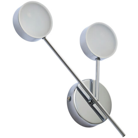 Forum Spa Edessa Polished Chrome 20mm 2 x 5w LED Wall Light - SPA-36309-CHR