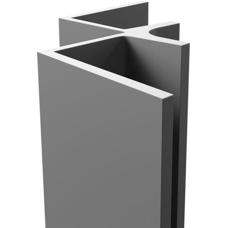 WholePanel 10mm Grey Wall Panel Internal Corner Trim