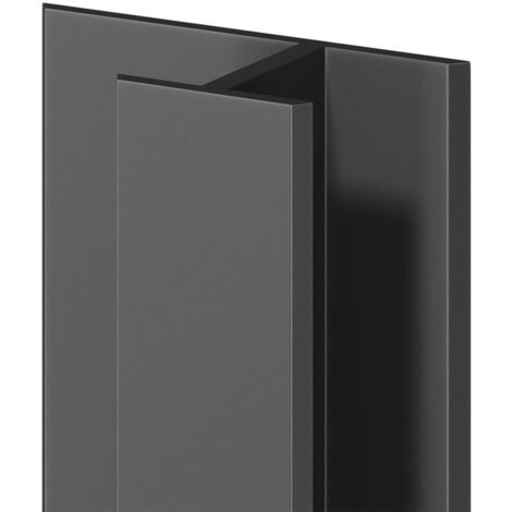 WholePanel 5mm Matt Black Anodised Aluminium Wall and Ceiling Panel H Joint Trim