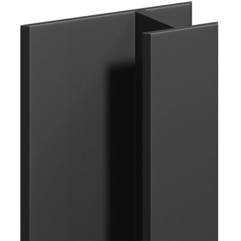WholePanel 5mm Matt Black Anodised Aluminium Wall and Ceiling Panel H Joint Trim