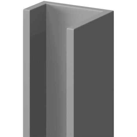 WholePanel 5mm Grey Wall and Ceiling Panel U Trim