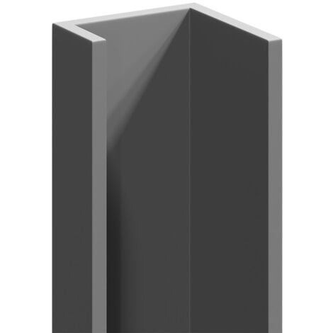WholePanel 5mm Grey Wall and Ceiling Panel U Trim