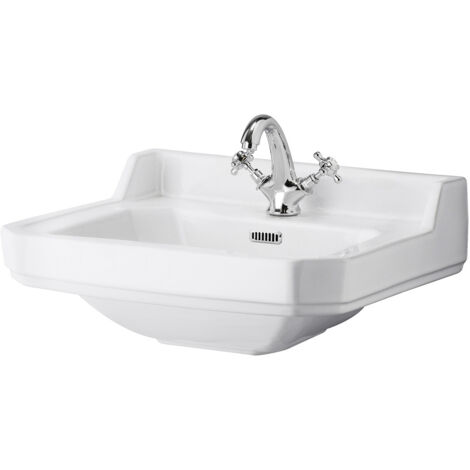 Hudson Reed Richmond Traditional Basin 560mm Wide - White 1 Tap Hole