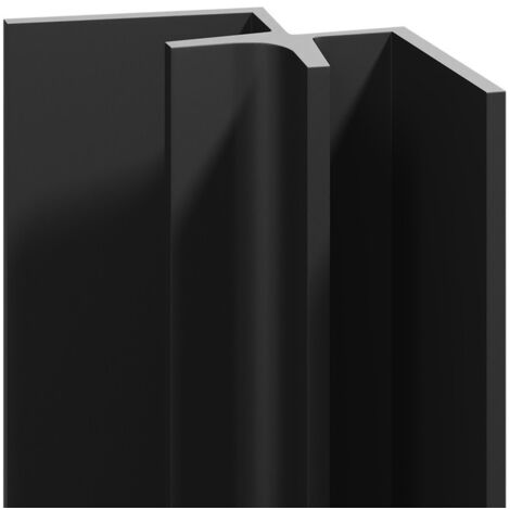 WholePanel 5mm Matt Black Anodised Aluminium Wall and Ceiling Panel Internal Corner Trim