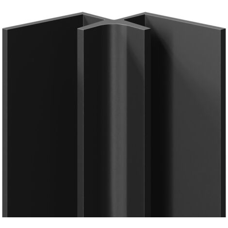 WholePanel 5mm Matt Black Anodised Aluminium Wall and Ceiling Panel Internal Corner Trim