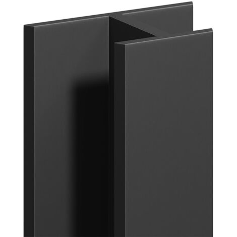 WholePanel 10mm Matt Black Anodised Aluminium Wall Panel H Joint Trim