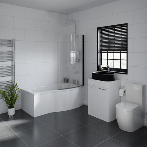 Wholesale Domestic Aster 1500mm Right Hand P Shaped Bathroom Suite ...