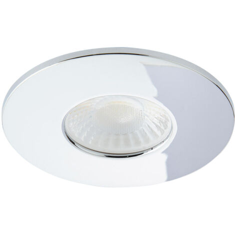 Forum Spa Como Polished Chrome 68mm Fire-rated IP65 8w LED Fixed Bathroom Downlight - SPA-38572-CHR (1/5)