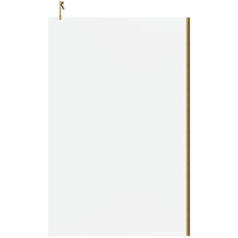 Colore 8mm Clear Glass Brushed Brass 1850mm x 1200mm Walk In Shower Screen including Wall Channel and Support Bar