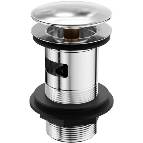 Wholesale Domestic Polished Chrome Moon Cap Slotted Click Clack Basin Waste (1/5)