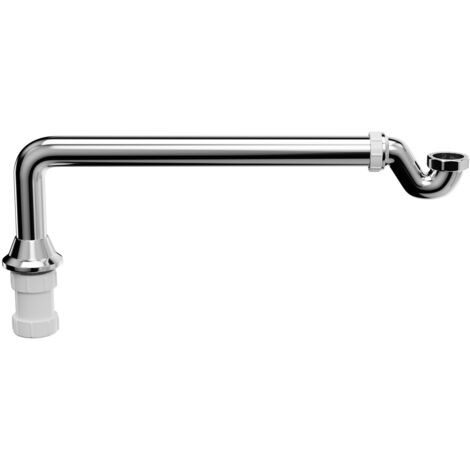 Wholesale Domestic Polished Chrome Exposed Shallow Bath Trap and Pipe (1/2)