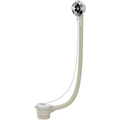 Wholesale Domestic Polished Chrome Retainer Bath Waste and Overflow with Brass Plug and Ball Chain (1/5)