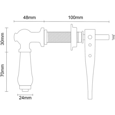 Wholesale Domestic Black Ceramic Traditional Cistern Flush Lever