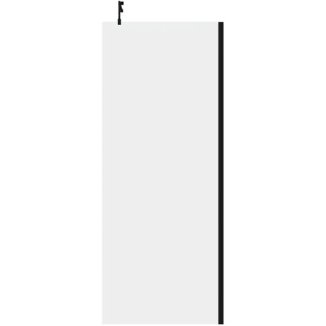 Colore 10mm Clear Glass Matt Black 2000mm x 800mm Walk In Shower Screen including Wall Channel and Support Bar (1/3)