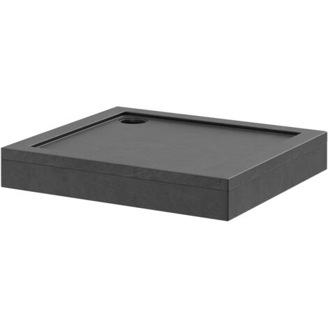 Wholesale Domestic Pearlstone Slate 900mm x 800mm x 40mm Rectangular Shower Tray and Plinth (1/4)