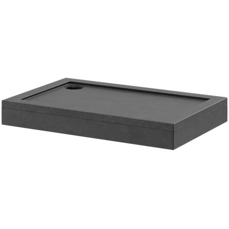 Wholesale Domestic Pearlstone Slate 1100mm x 700mm x 40mm Rectangular Shower Tray and Plinth (1/4)