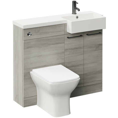 Napoli Combination Molina Ash 1000mm Vanity Unit Toilet Suite with ...