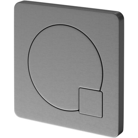 Colore Square Gunmetal Grey Modern Dual Flush Push Button