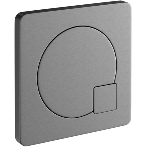 Colore Square Gunmetal Grey Modern Dual Flush Push Button