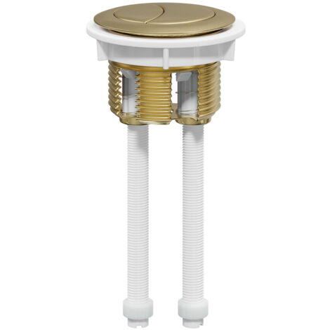 Colore Round Brushed Brass 48mm Dual Flush Push Button