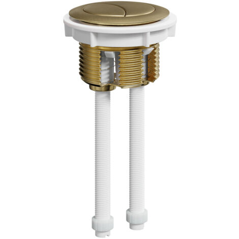 Colore Round Brushed Brass 48mm Dual Flush Push Button