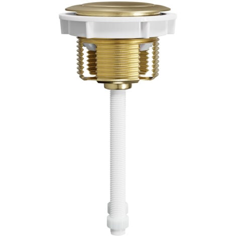 Colore Round Brushed Brass 48mm Dual Flush Push Button