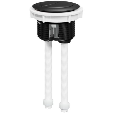 Colore Round Matt Black 48mm Dual Flush Push Button