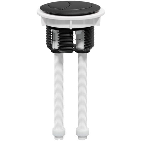 Colore Round Matt Black 48mm Dual Flush Push Button