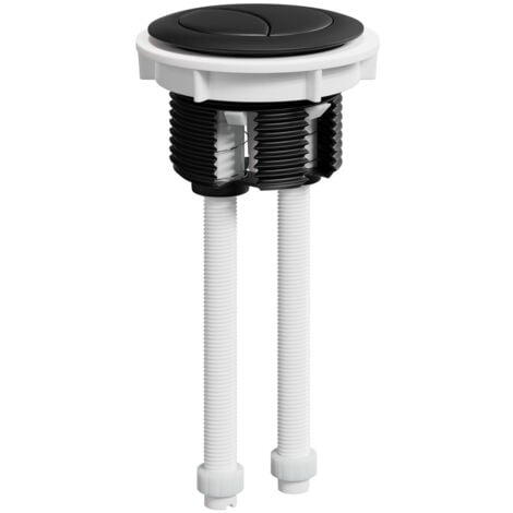 Colore Round Matt Black 48mm Dual Flush Push Button