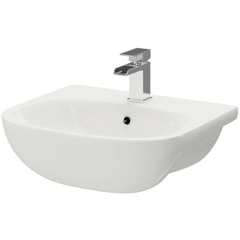 RAK Tonique 520mm Semi Recessed Furniture Basin with 1 Tap Hole