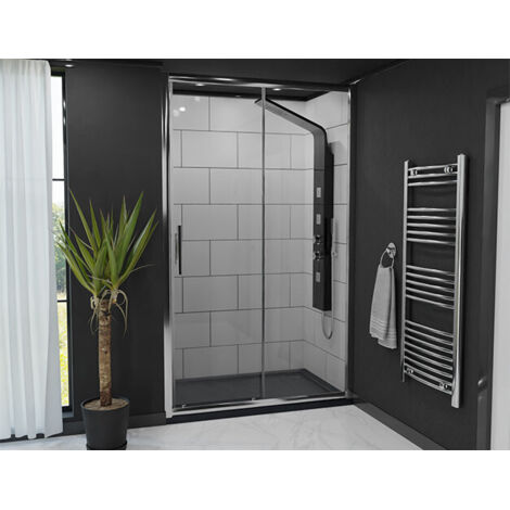 Wholesale Domestic Series 8 Plus Chrome 1000mm Sliding Shower Door (1/5)
