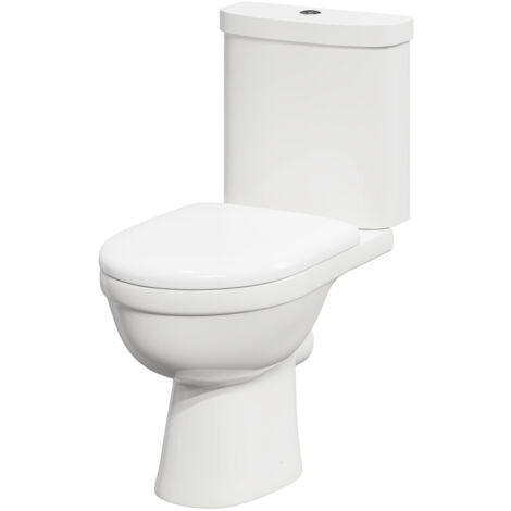 Wholesale Domestic Ideal Close Coupled Toilet with Soft Close Toilet Seat (1/5)