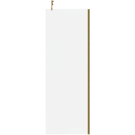 Colore 10mm Clear Glass Brushed Brass 2000mm x 700mm Walk In Shower Screen including Wall Channel and Support Bar (1/3)
